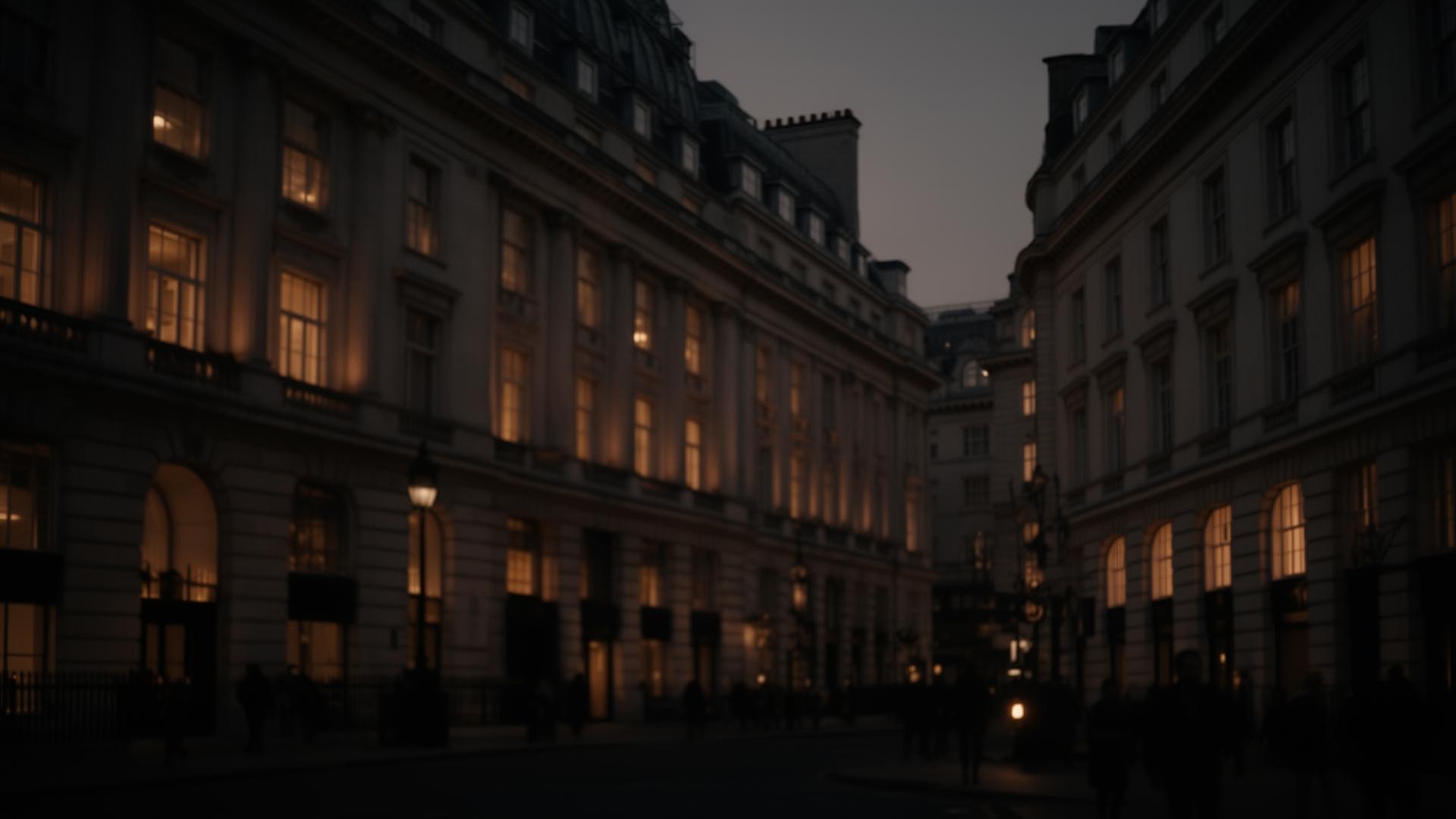 London at dusk